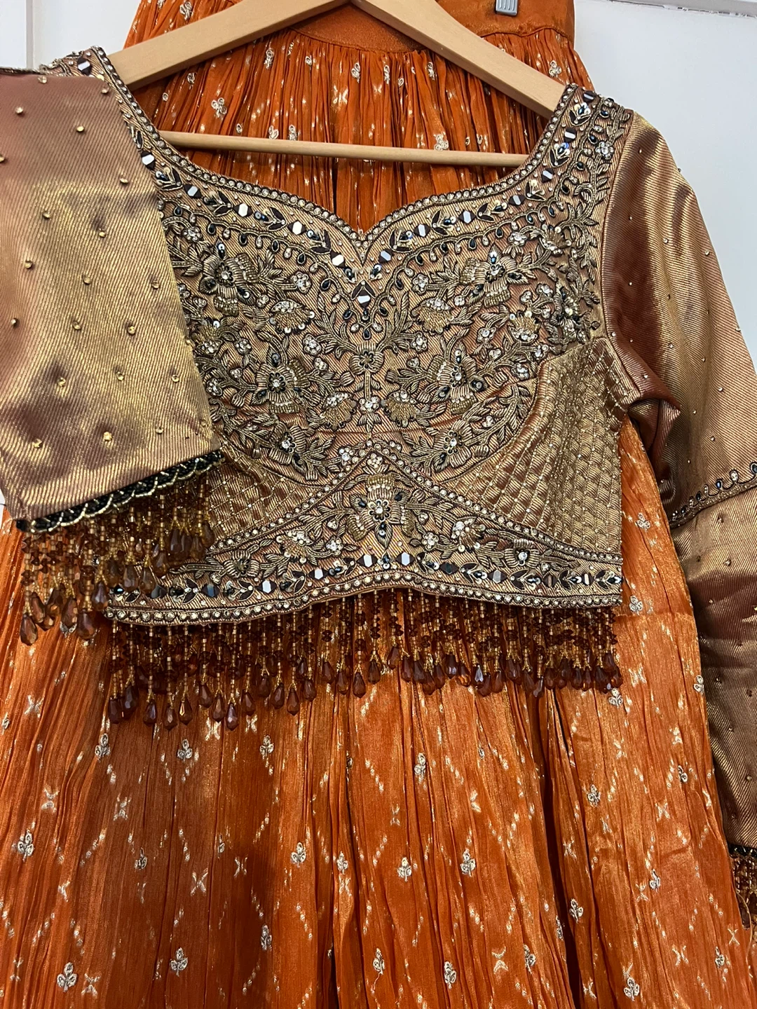 Embellished Orange Lehenga Choli Set - photo 2