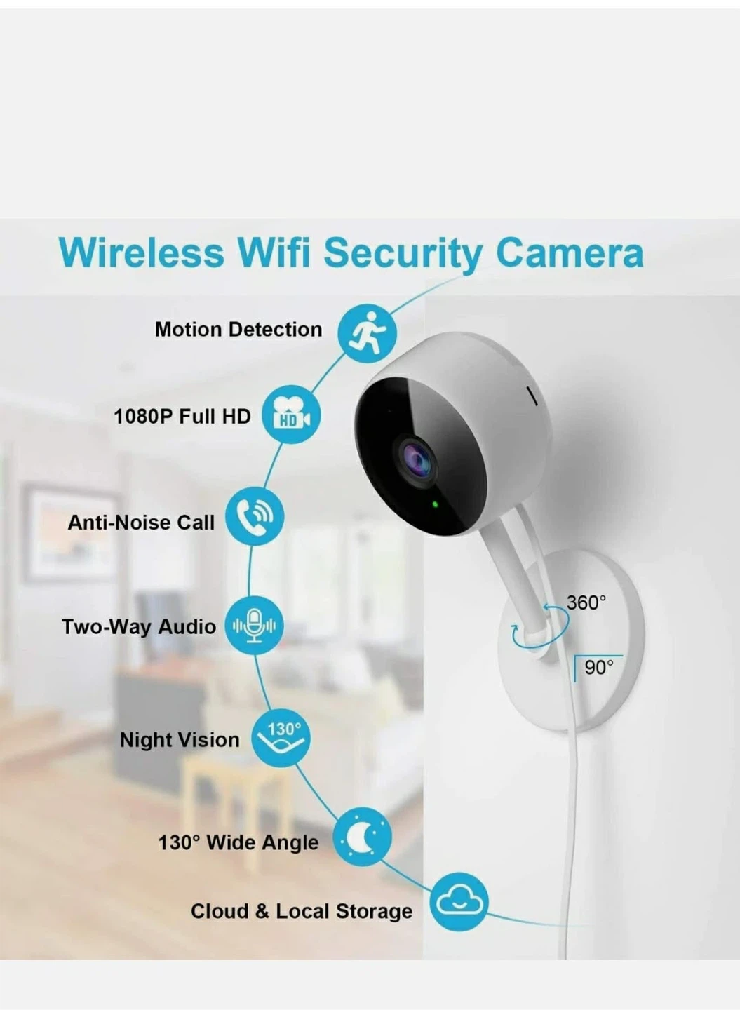 Littlelf Smart Home Camera - Wireless Wifi Security Camera