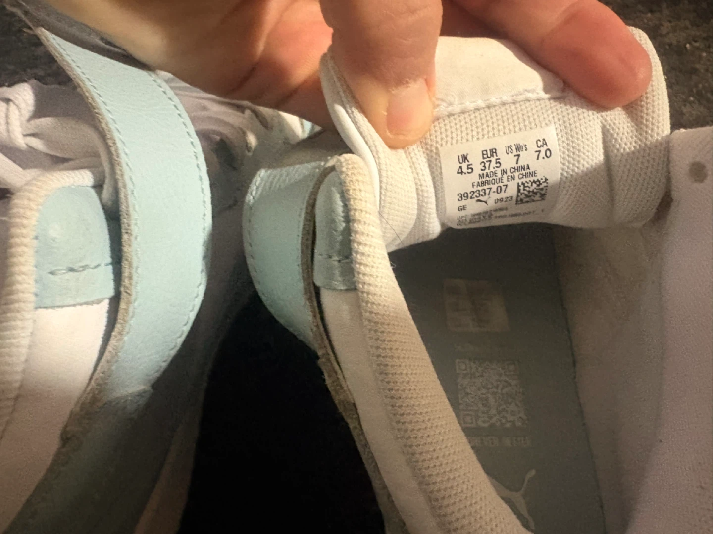 Puma High-Top Sneakers - White/Light Blue - Size 7 - photo 2