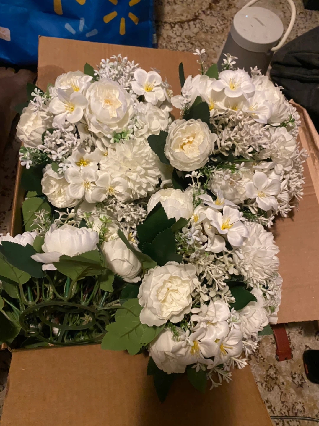 White Artificial Flower Arrangements