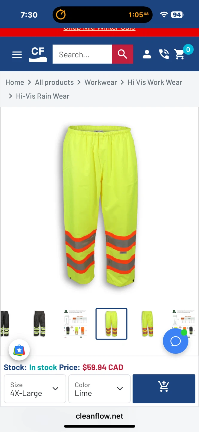 Universal King by Big K Hi-Vis Rain Pants Size S - photo 2