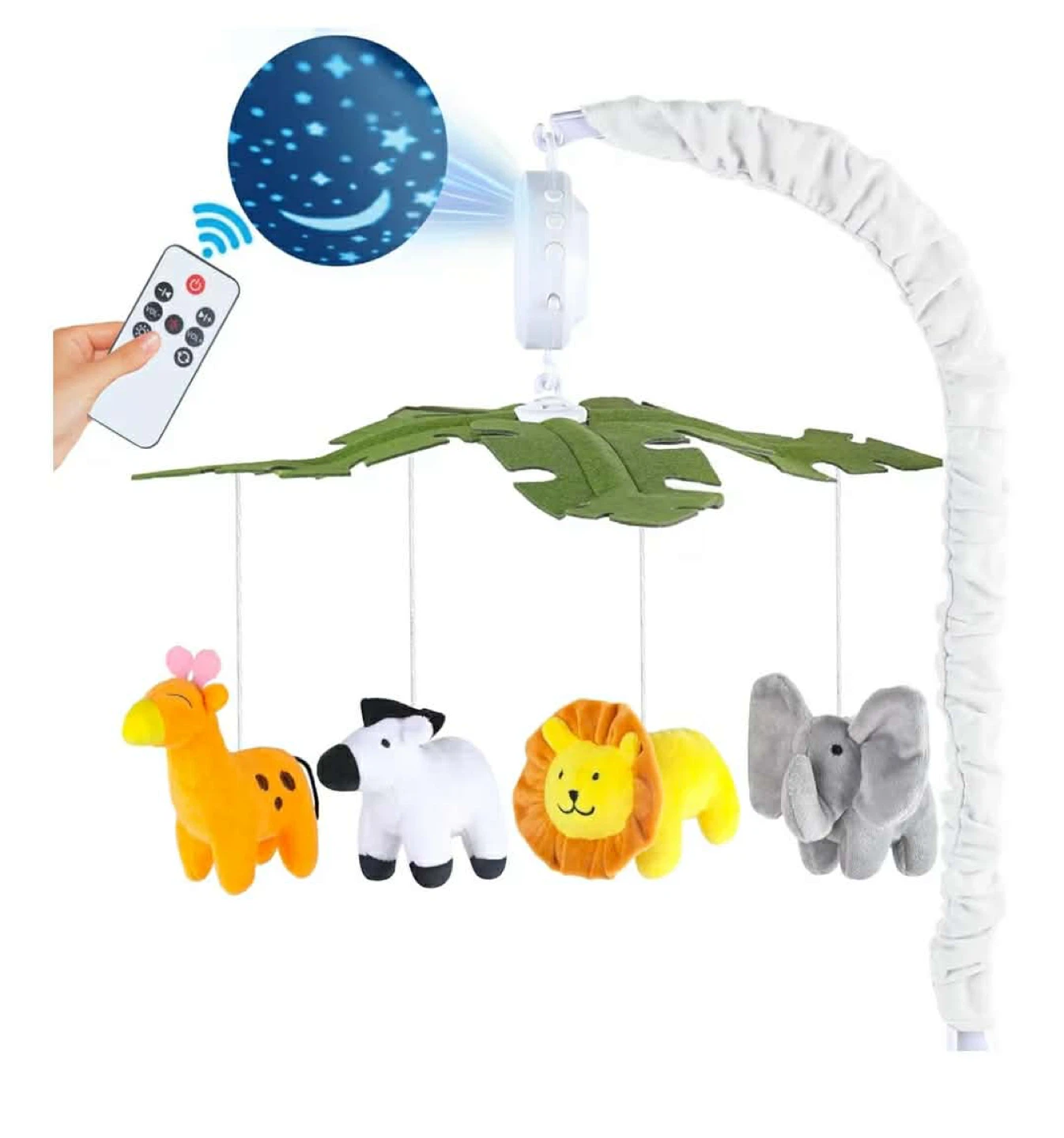 Baby Crib Mobile with 100+ Songs and Remote Control