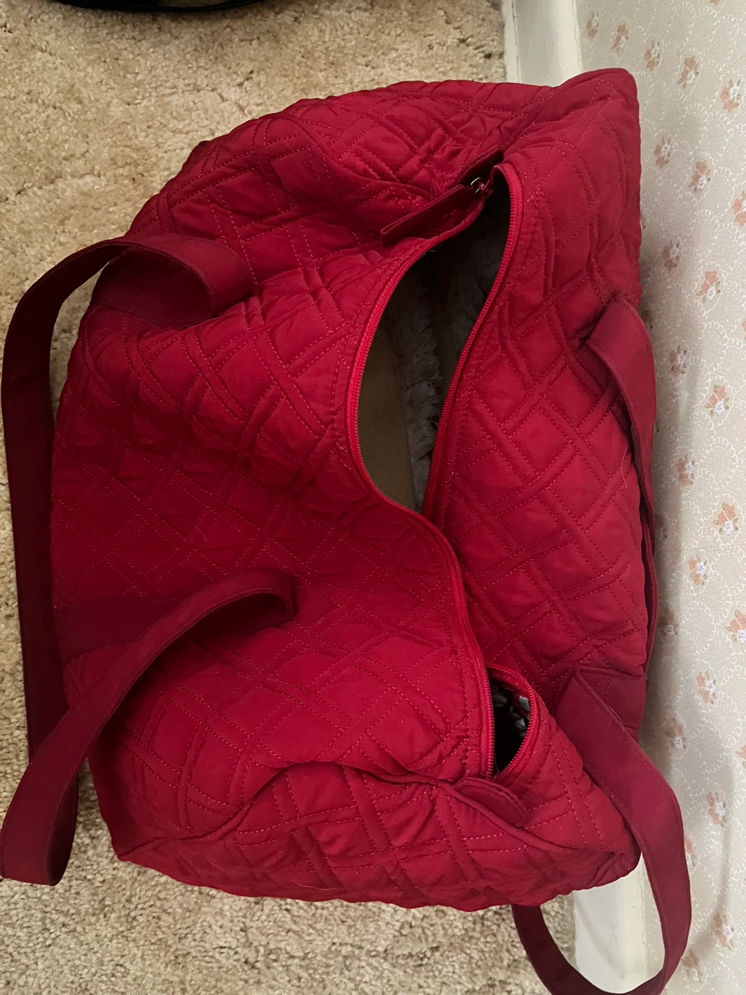Vera Bradley Quilted Duffel Bag - Red