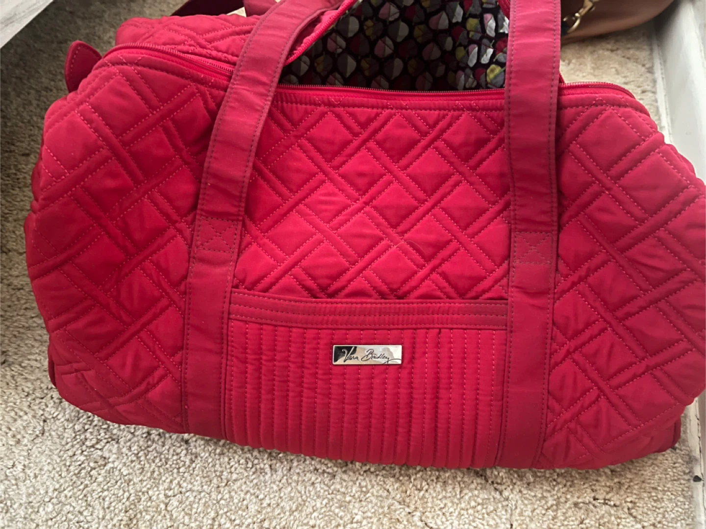 Vera Bradley Quilted Duffel Bag - Red - photo 2