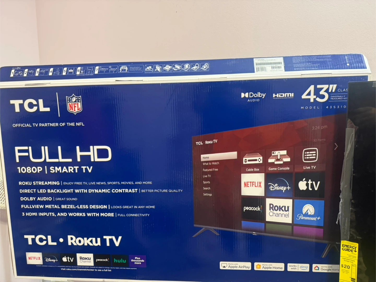 TCL 43" Full HD 1080p Roku Smart TV - photo 3