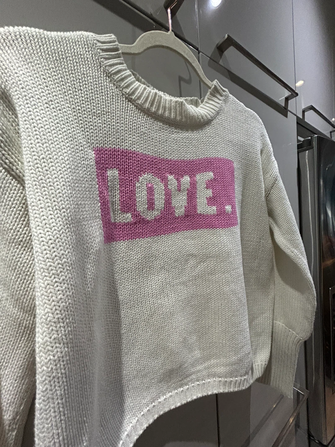 White LOVE sweater - photo 2