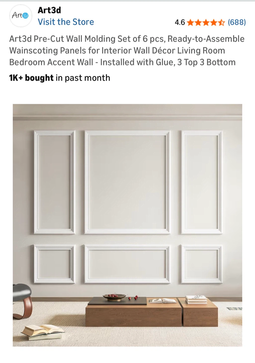 Pre-Cut Wall Molding Set