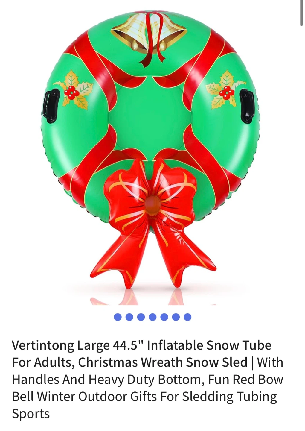 New Large 44.5" Inflatable Snow Tube 🏆