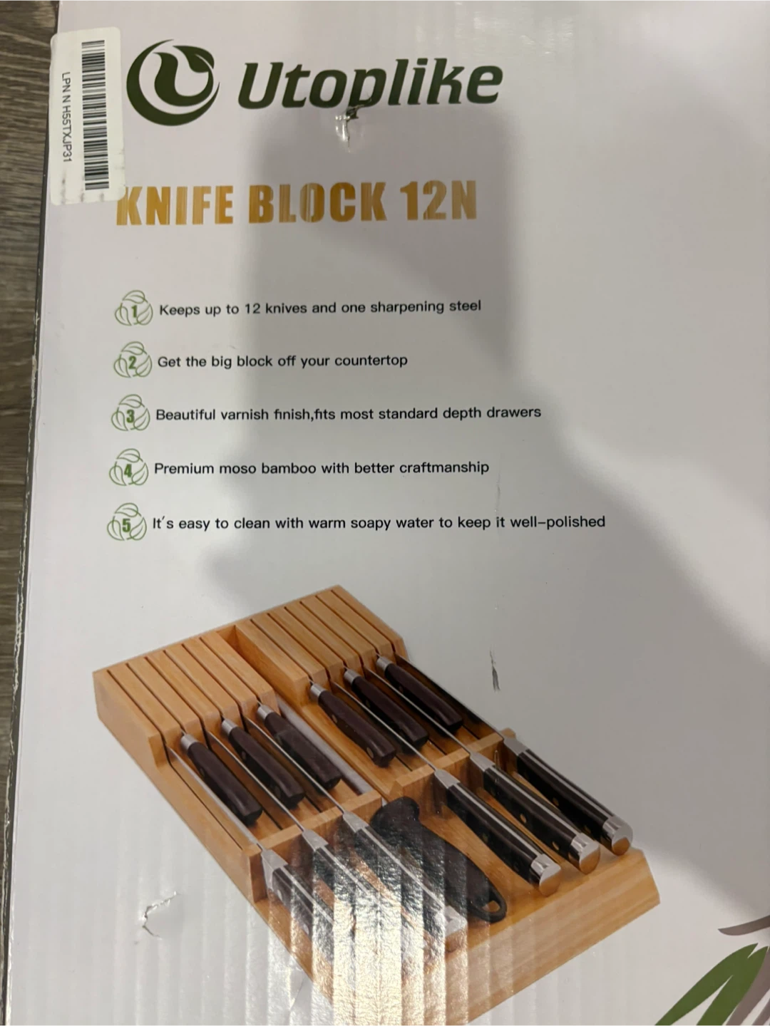 New Knife Block 12N Bamboo 🏆 - photo 2