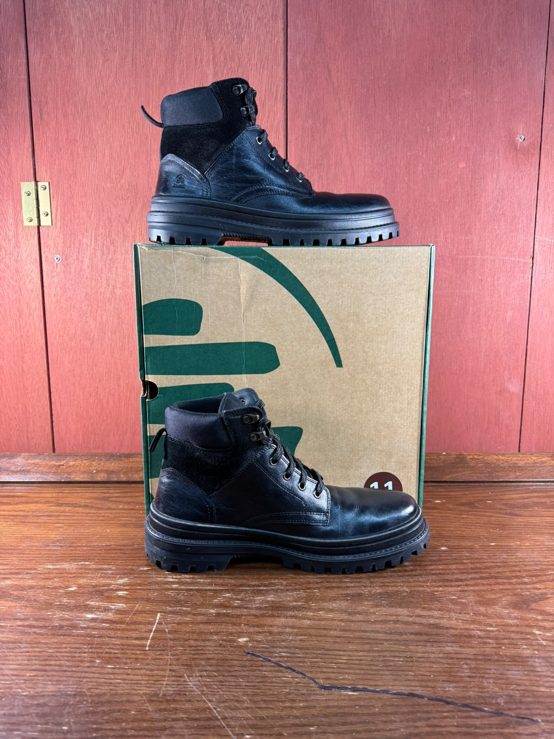 Kamik men's black leather winter boots Size US 11 - photo 2