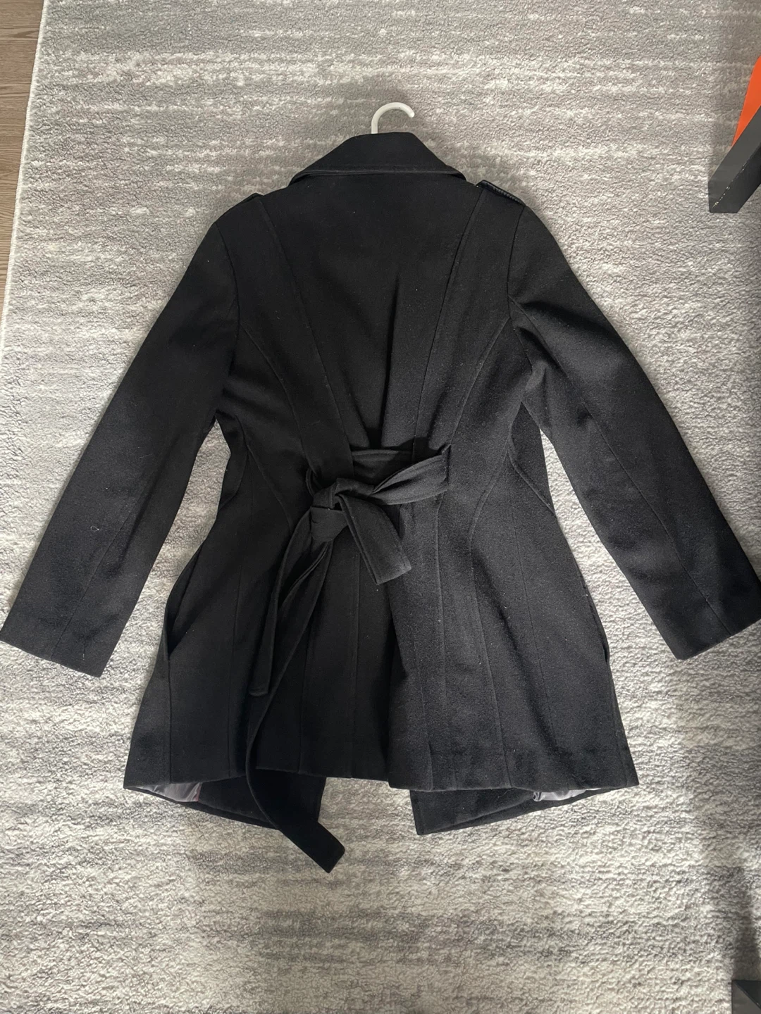 Calvin Klein Black Wool Blend Coat - photo 2