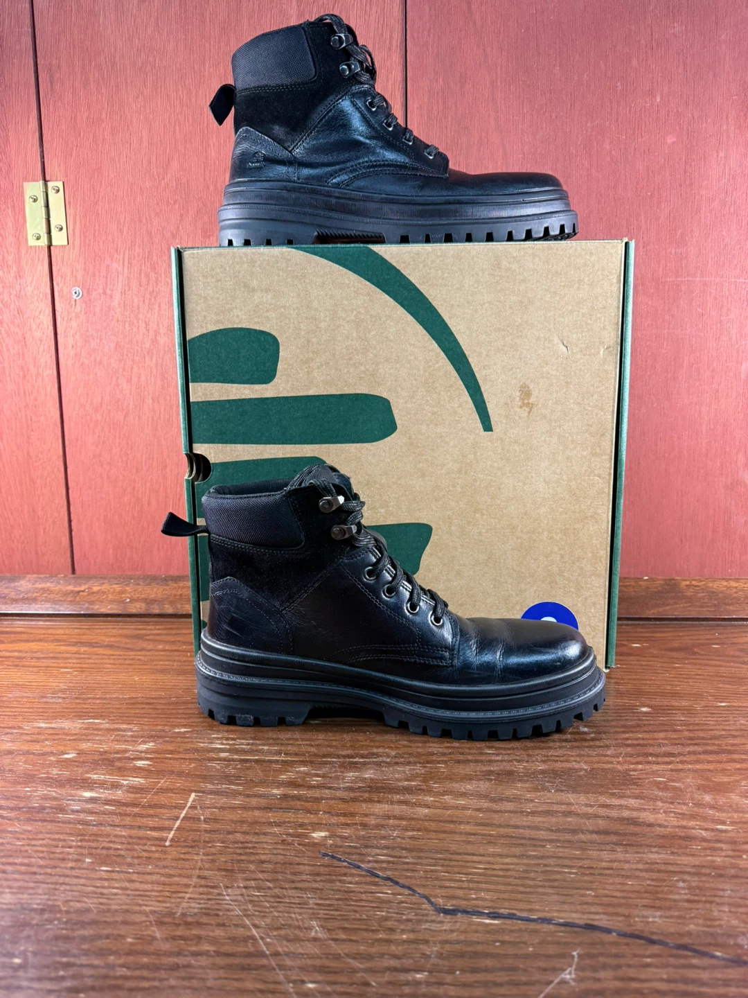Kamik men's black leather winter boots Size US 9 - photo 2