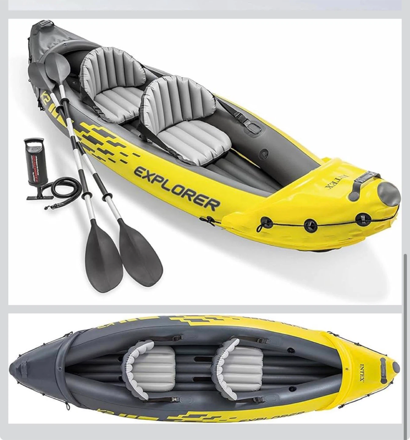 Intex Explorer K2 Inflatable Kayak Set