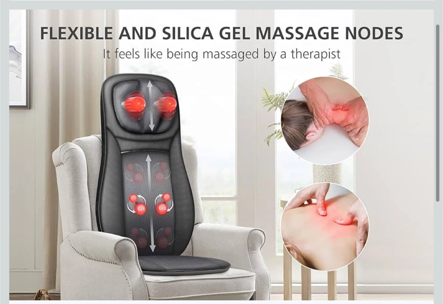 SNAILAX Shiatsu Massage Seat Cushion - photo 2
