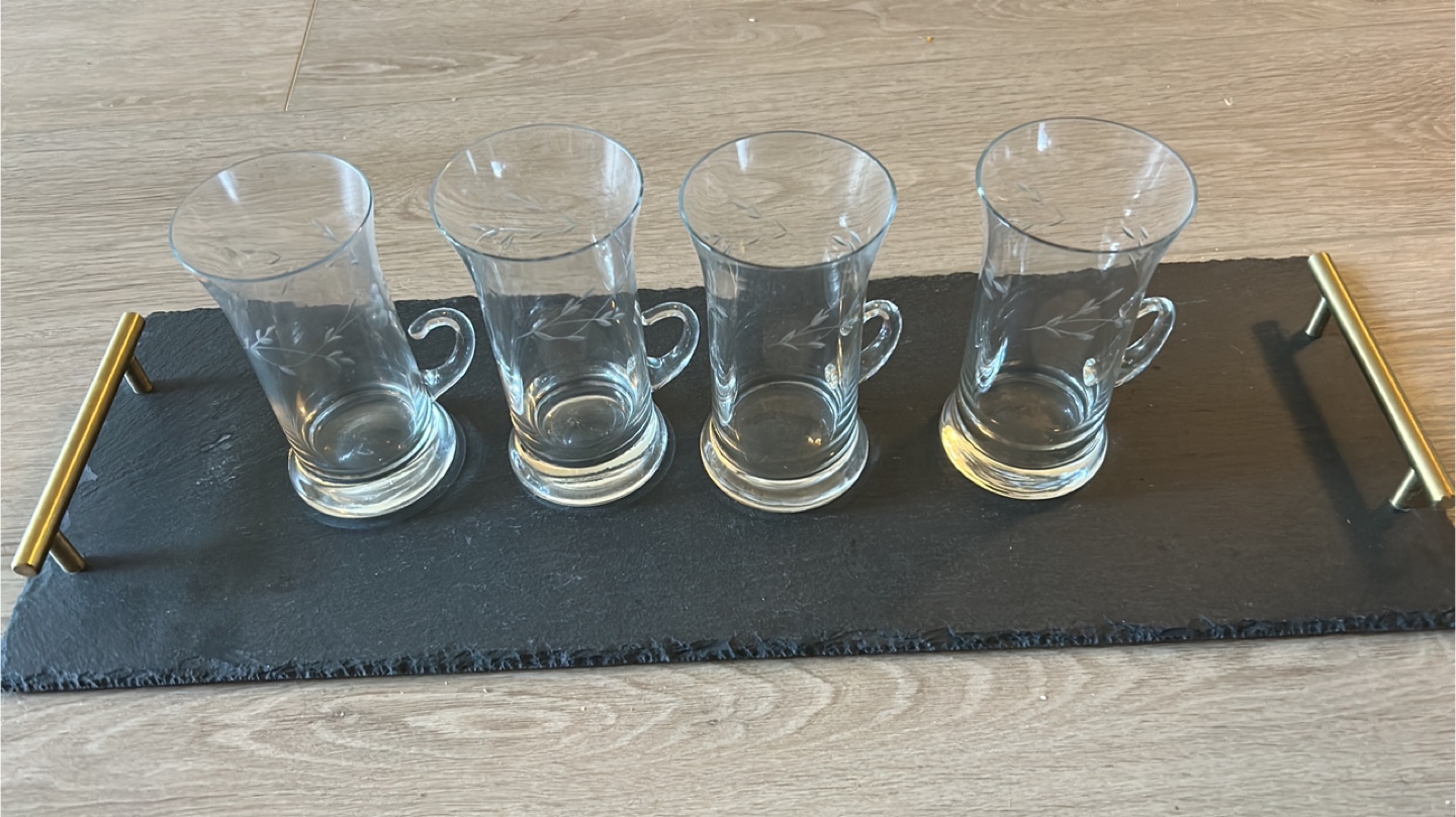 Glass Serving Dish with Compartments
