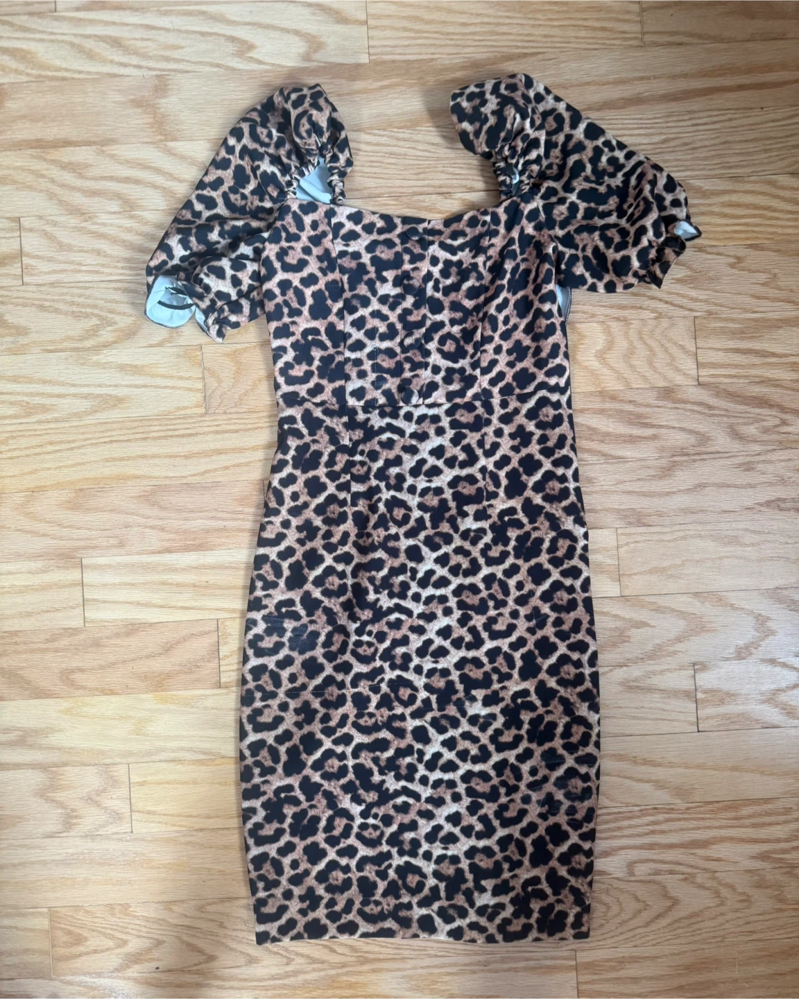 Leopard Print Puff Sleeve Dress - photo 2