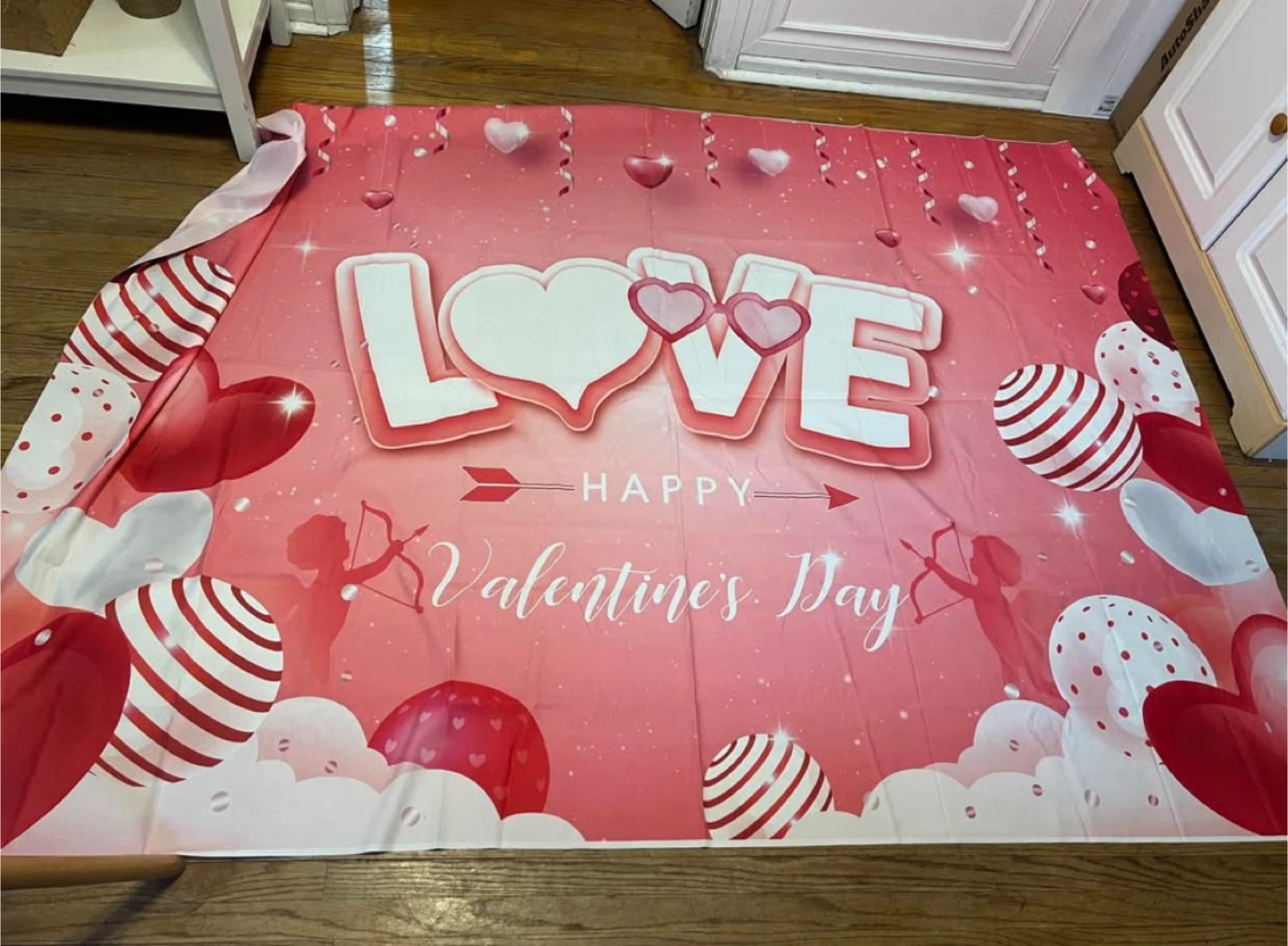 Happy Valentine's Day Backdrop with Balloons 🏆