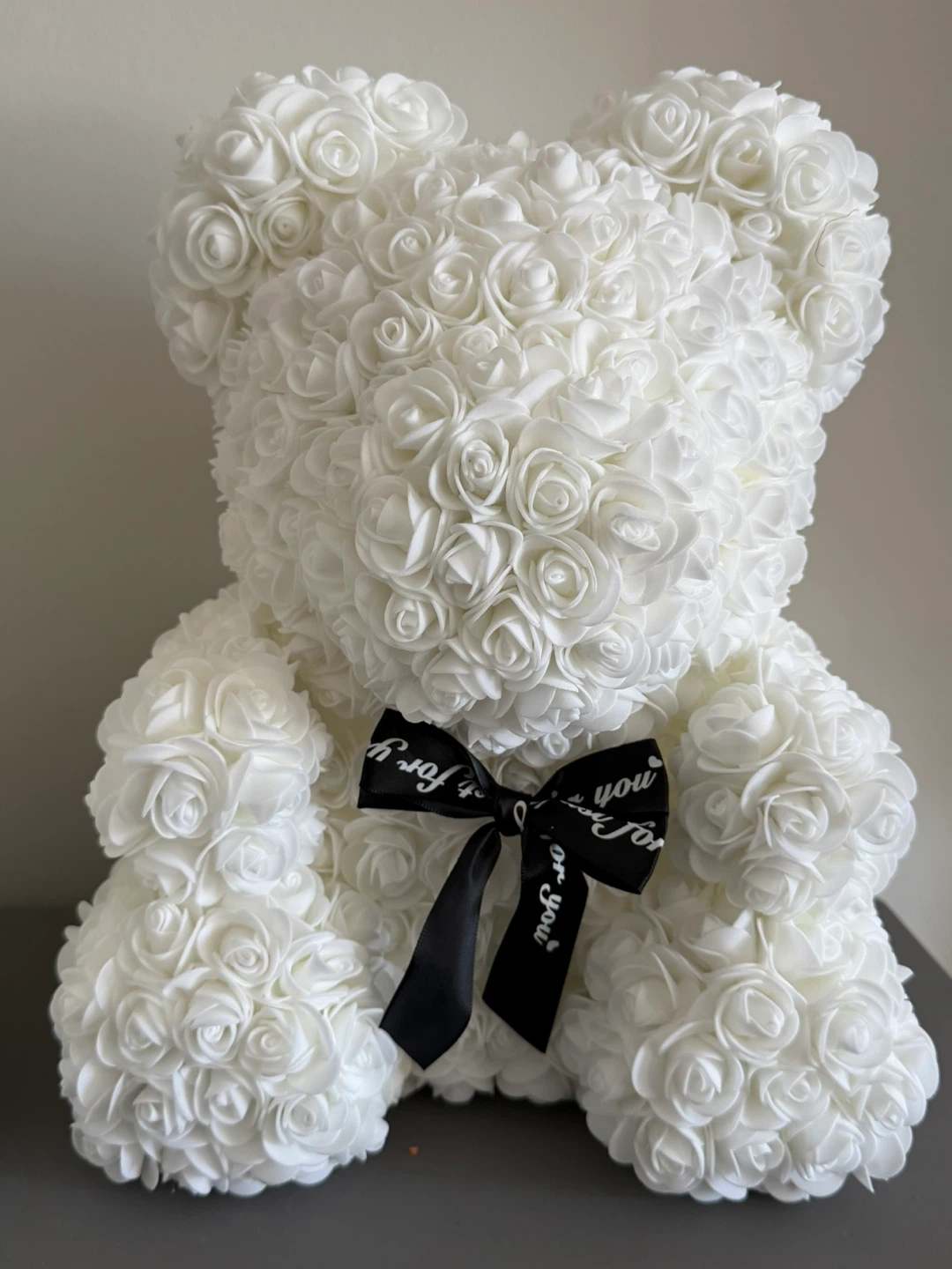 White Rose Teddy Bear