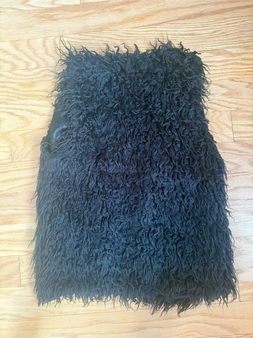 Black Faux Fur Vest - photo 2