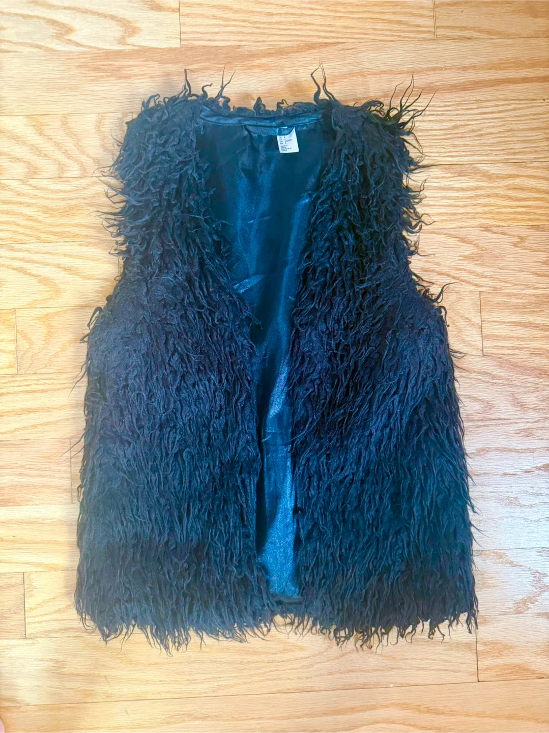 Black Faux Fur Vest