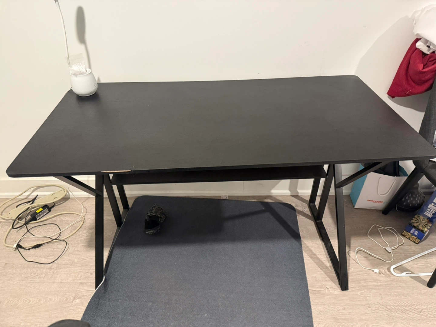 Black Office Chair and Desk Set - photo 2