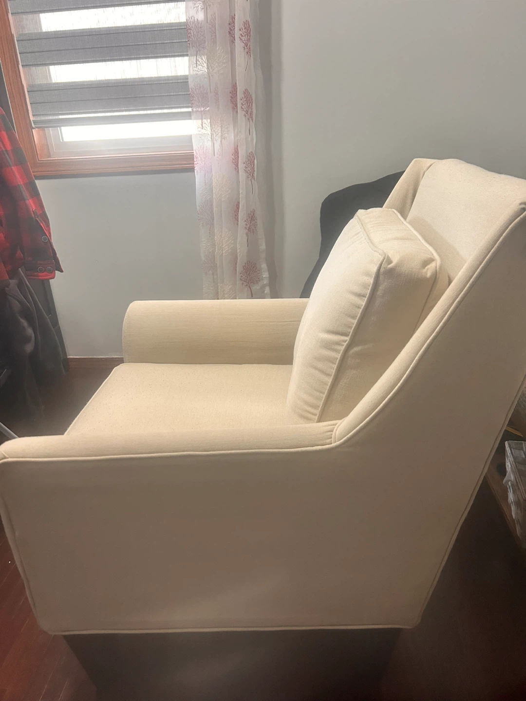 Cream Accent Chair with Pillow - photo 2
