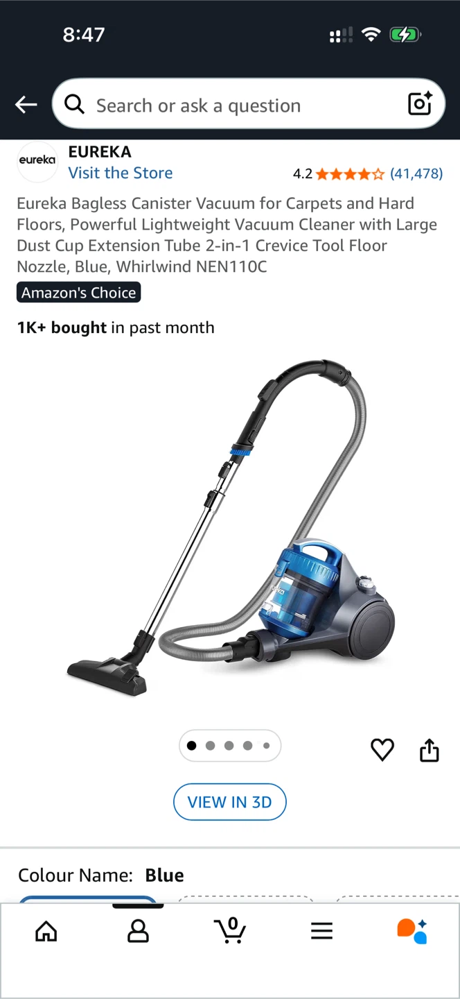 Eureka Vacuum NEN110C Blue