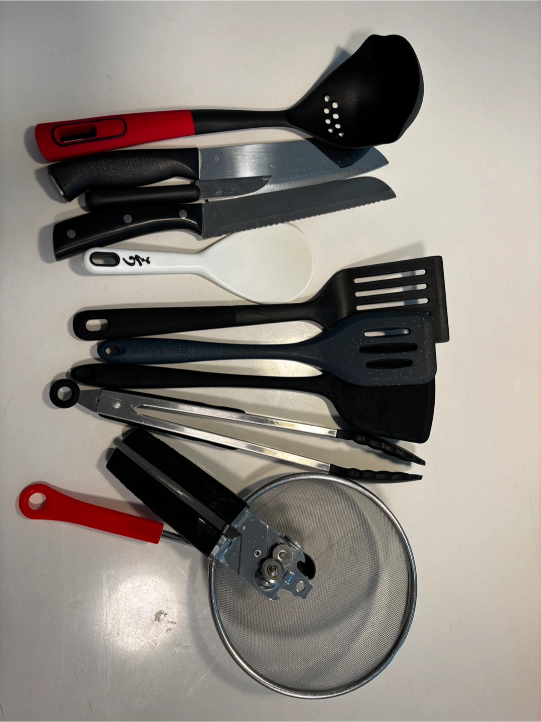 Kitchen Utensil Set with Knives and Can Opener etc.