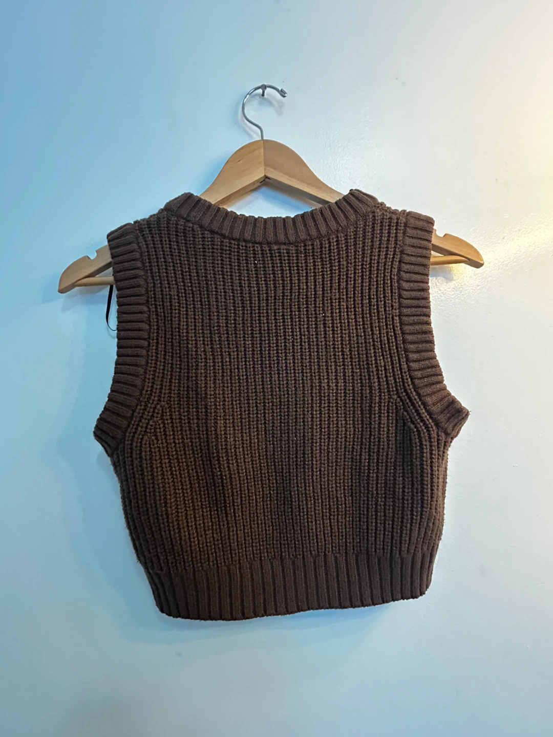 Brown Knit Vest Size S - photo 2