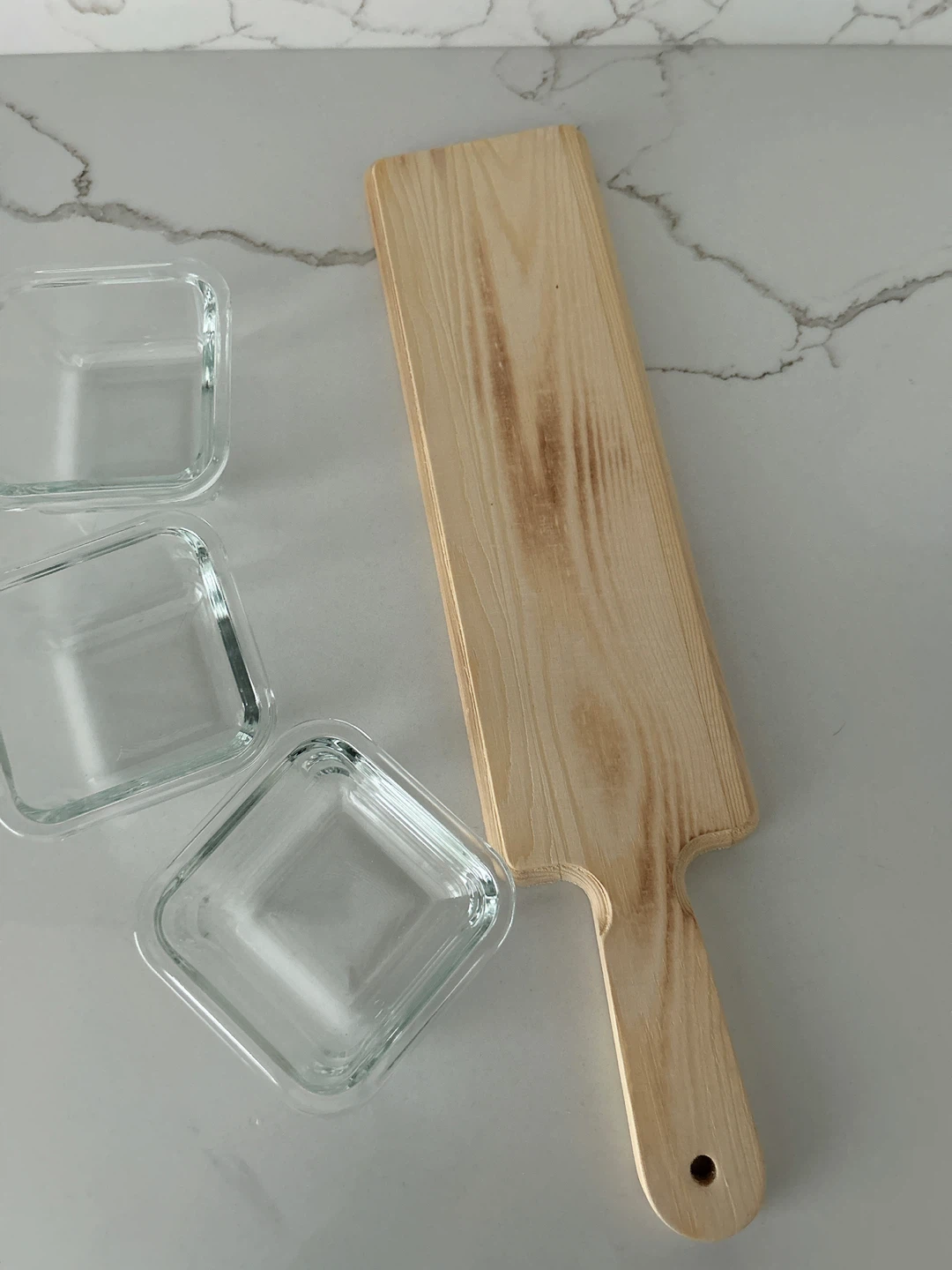 [NEW]Wooden Serving Board with 3 Glass Bowls 🏆 - photo 4