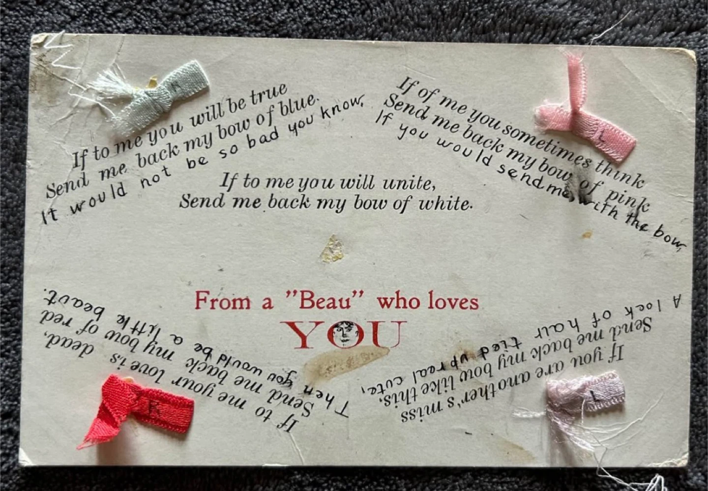 $10 Love postcard mystery antique vintage Valentine's Day card - photo 5