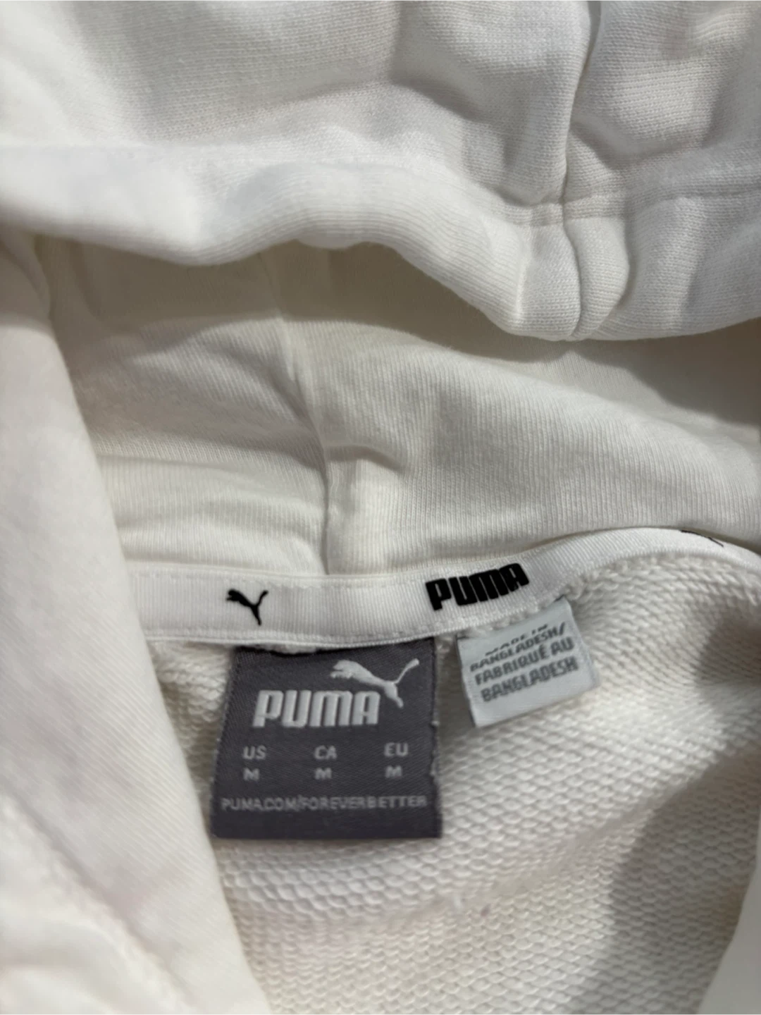 Kids Puma White Hoodie Size M (10/12) with Logo Tape - photo 4