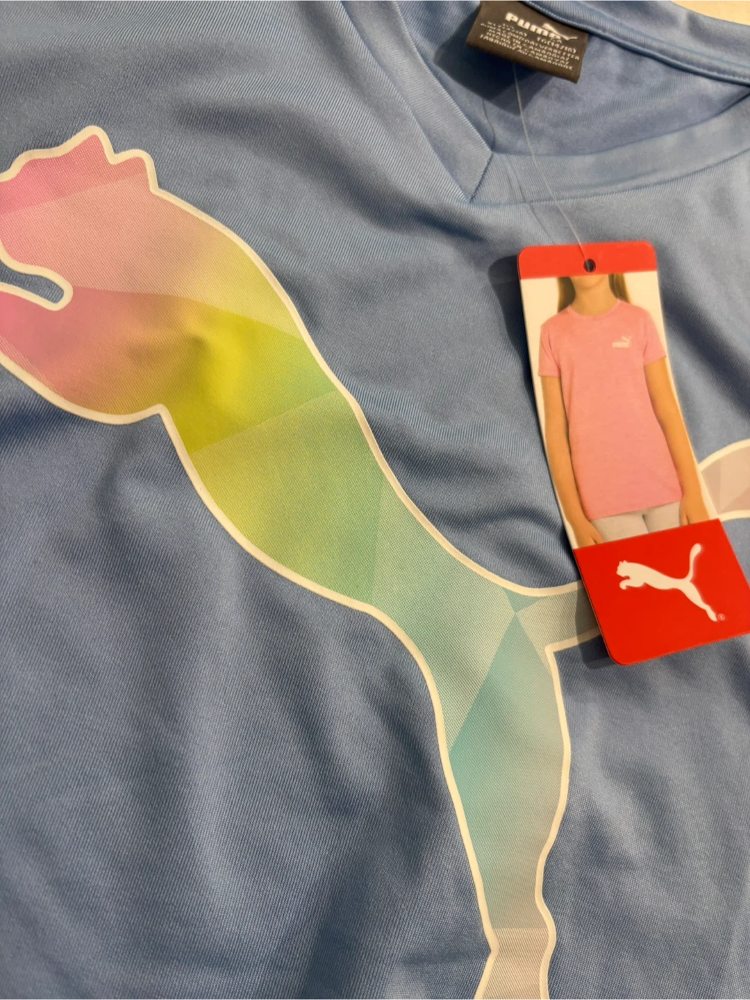 Puma Girls T-Shirt XL/TG (14/16) Light Blue - photo 3