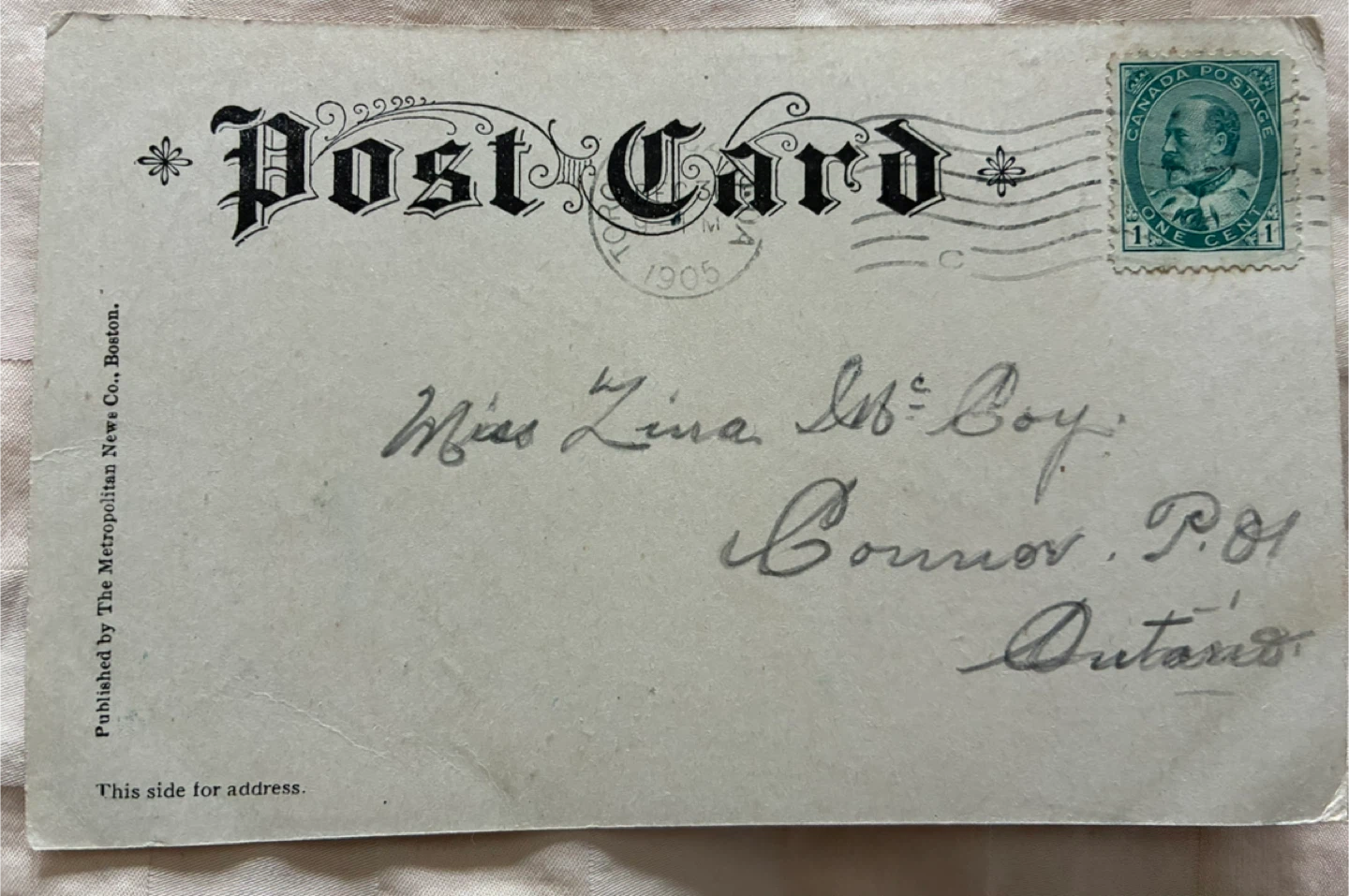 $15 cheque of love antique 1905 Valentine's Day card - photo 2