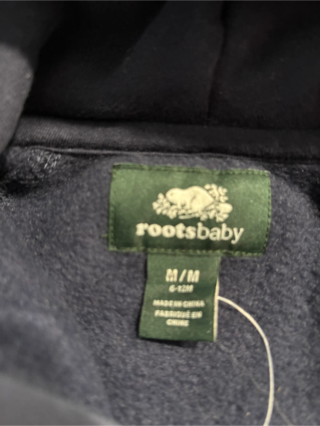 NEW Roots Baby Hoodie - Navy Blue - Size M/M (6-12M) - photo 2