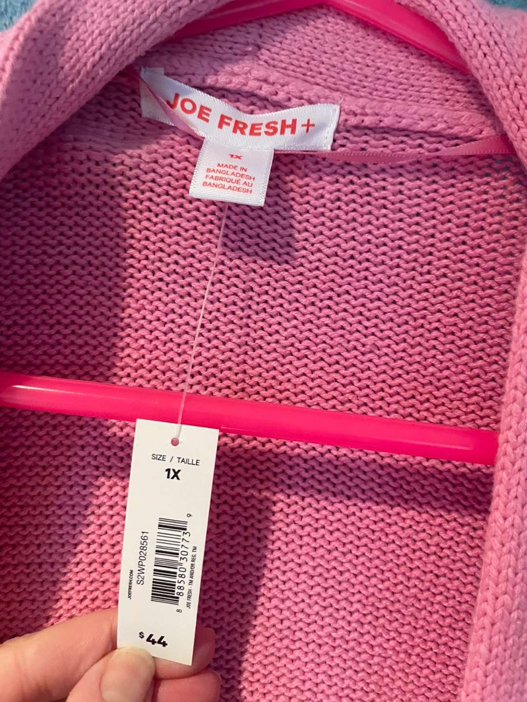 Joe Fresh+ Pink Knit Cardigan 1X - photo 2