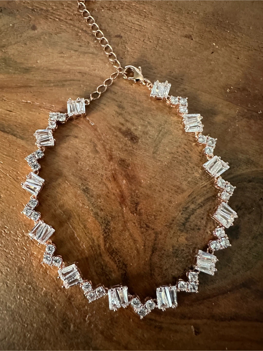 Sparkly  Bracelet with Baguette and Round Crystals