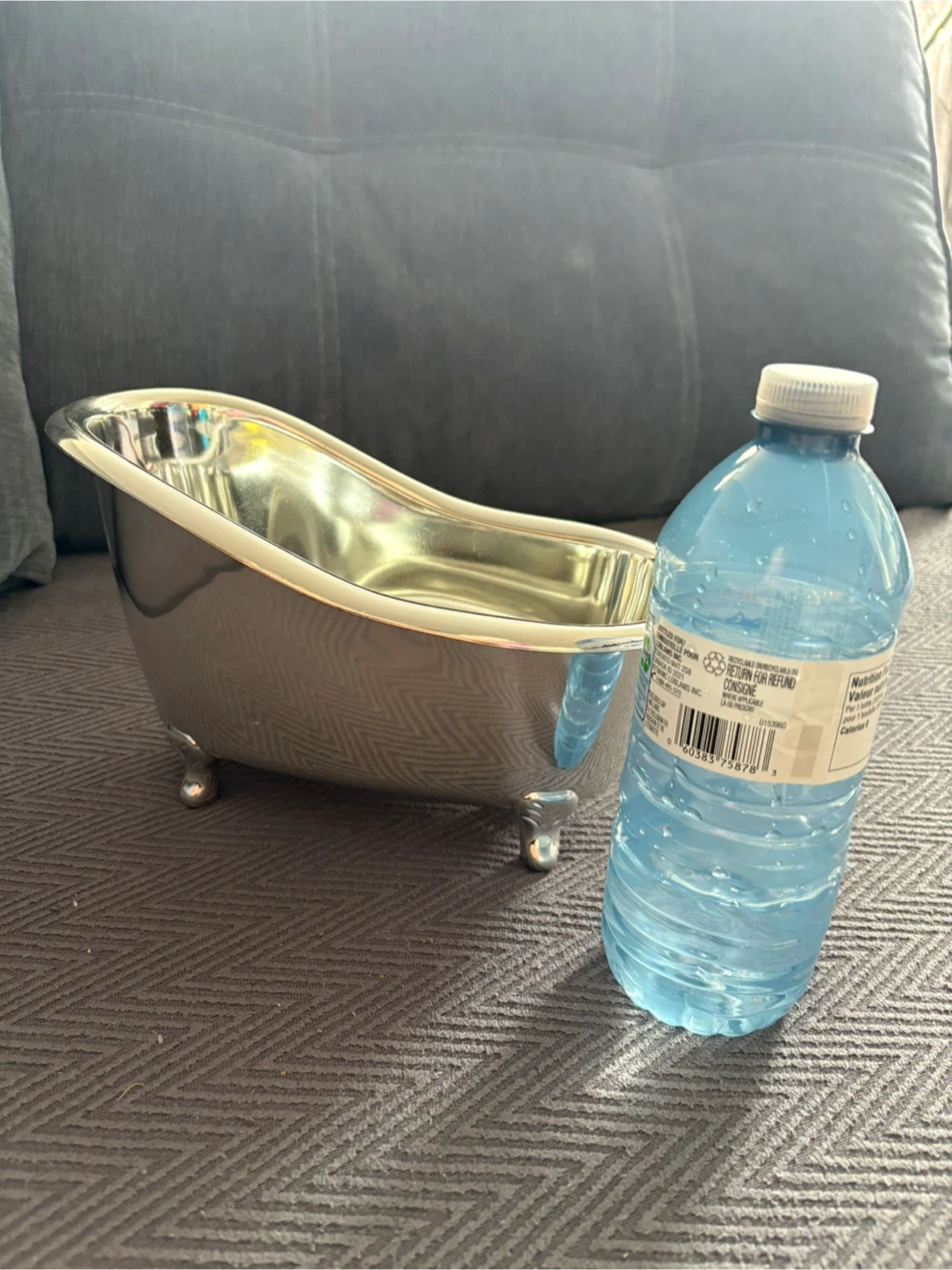 🏆 Silver Bathtub Shaped Bowl with Feet - photo 3
