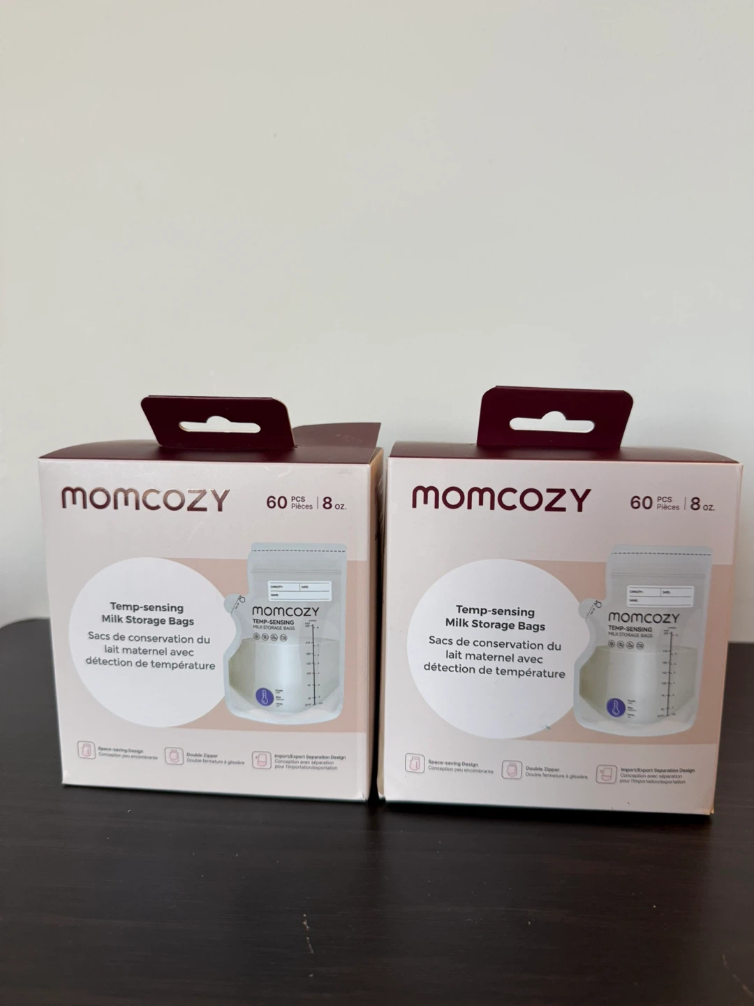 Momcozy Temp-Sensing Milk Storage Bags - 2 Boxes (60 pcs each)