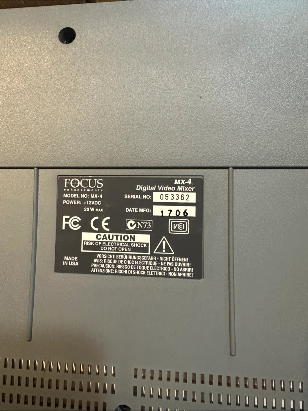 Focus Enhancements MX-4 Digital Video Mixer - photo 5