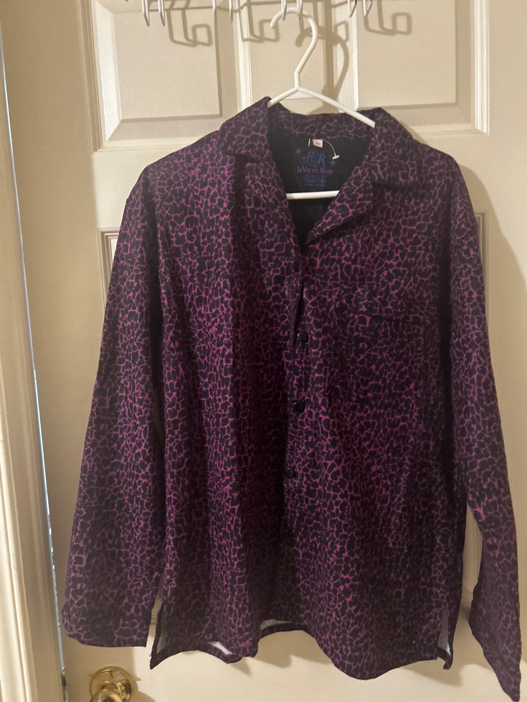 La Vie en Rose Pajama Set - Purple Leopard Print