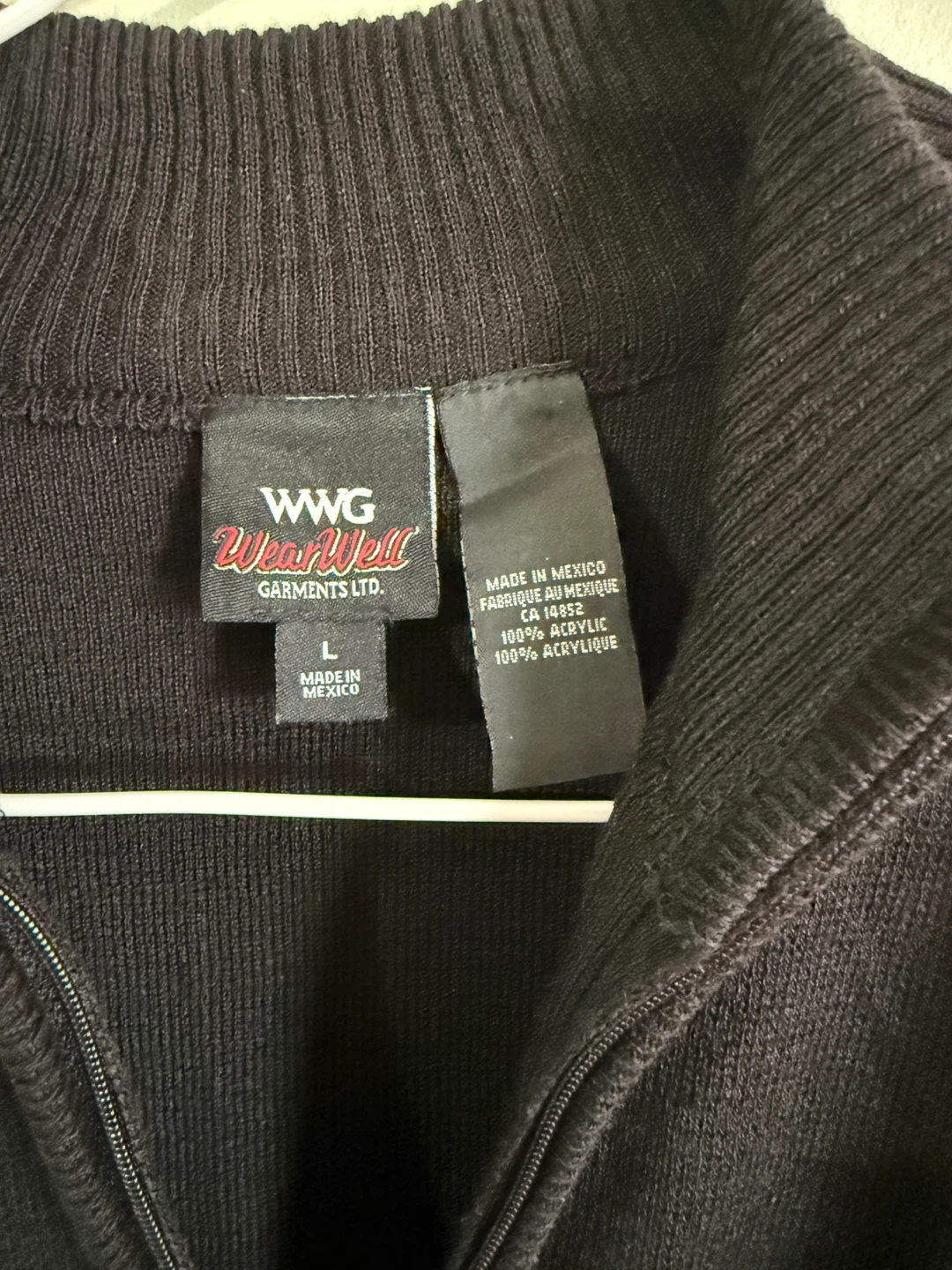 1/4 Zip Sweater Size L