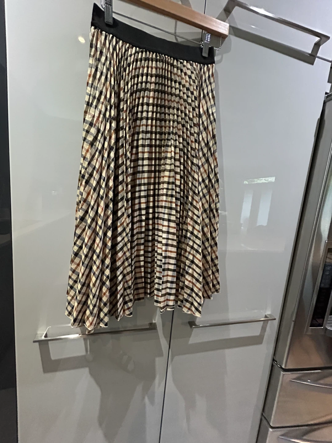 Belle Vere Pleated Plaid Skirt