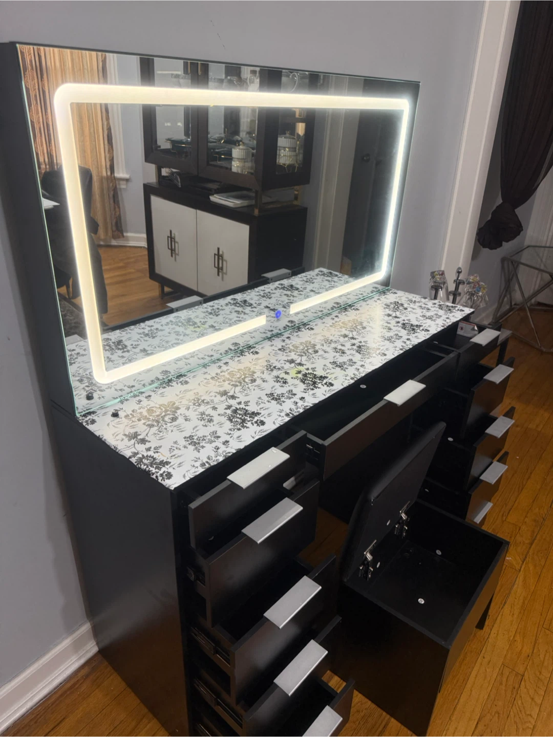 Vanity with LED & Storage – used/Excellent Condition