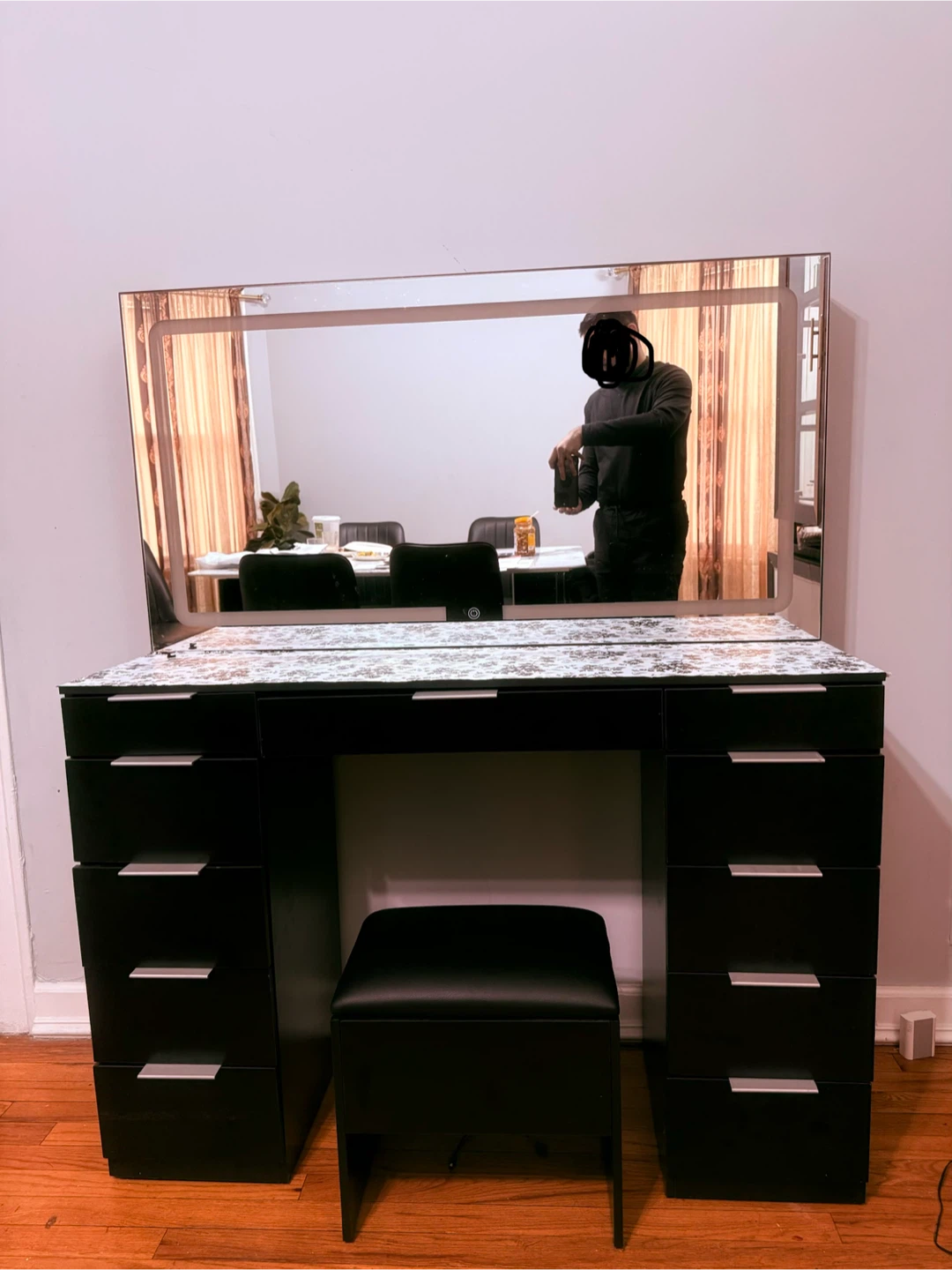 Vanity with LED & Storage – used/Excellent Condition - photo 3