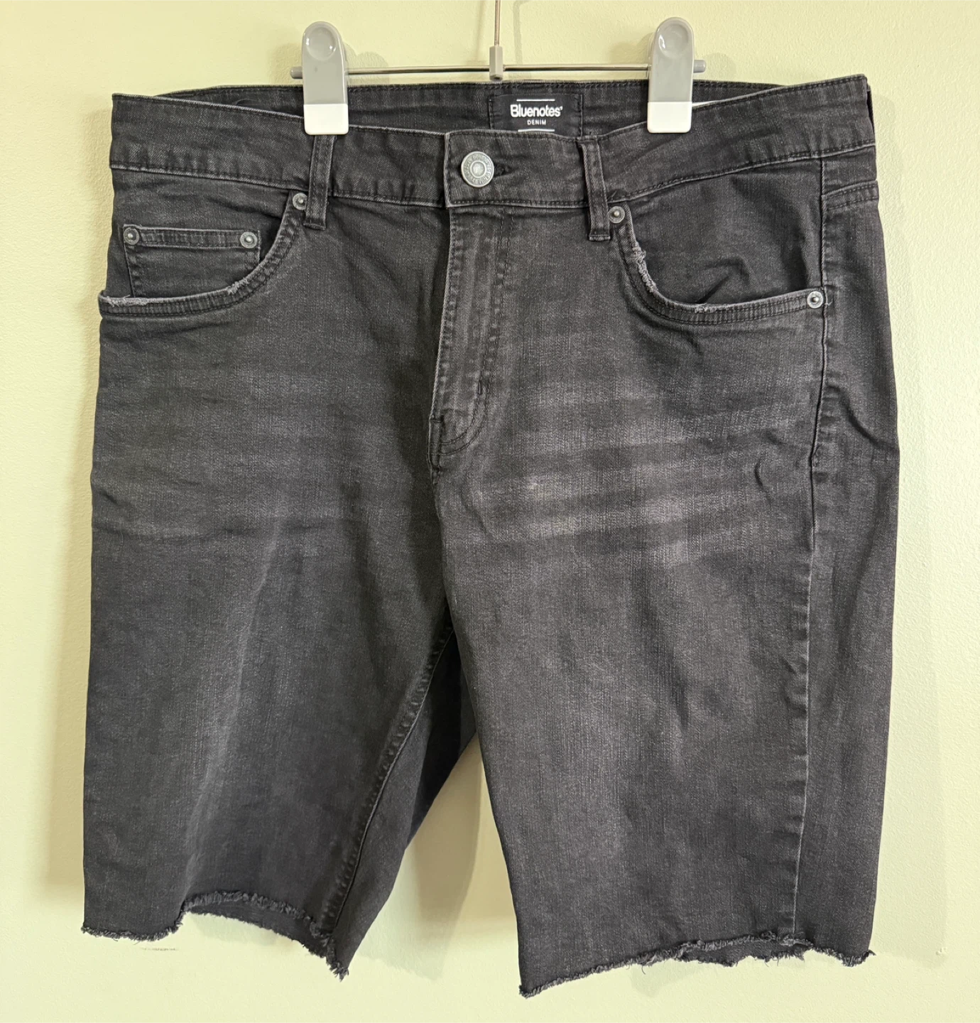 Men's Black Denim Shorts Size 36