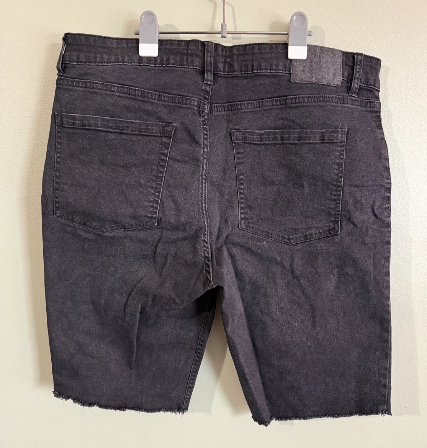 Men's Black Denim Shorts Size 36 - photo 2