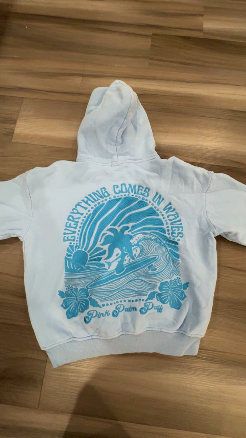 Pink Palm Puff Hoodie - photo 2