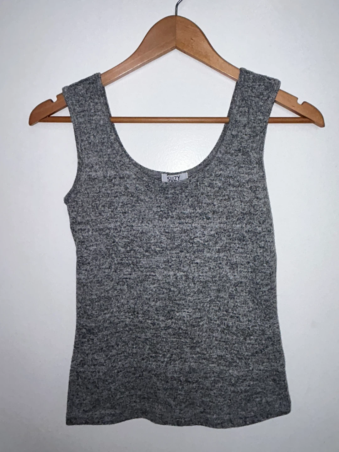 SUZY Grey Marled Tank Top