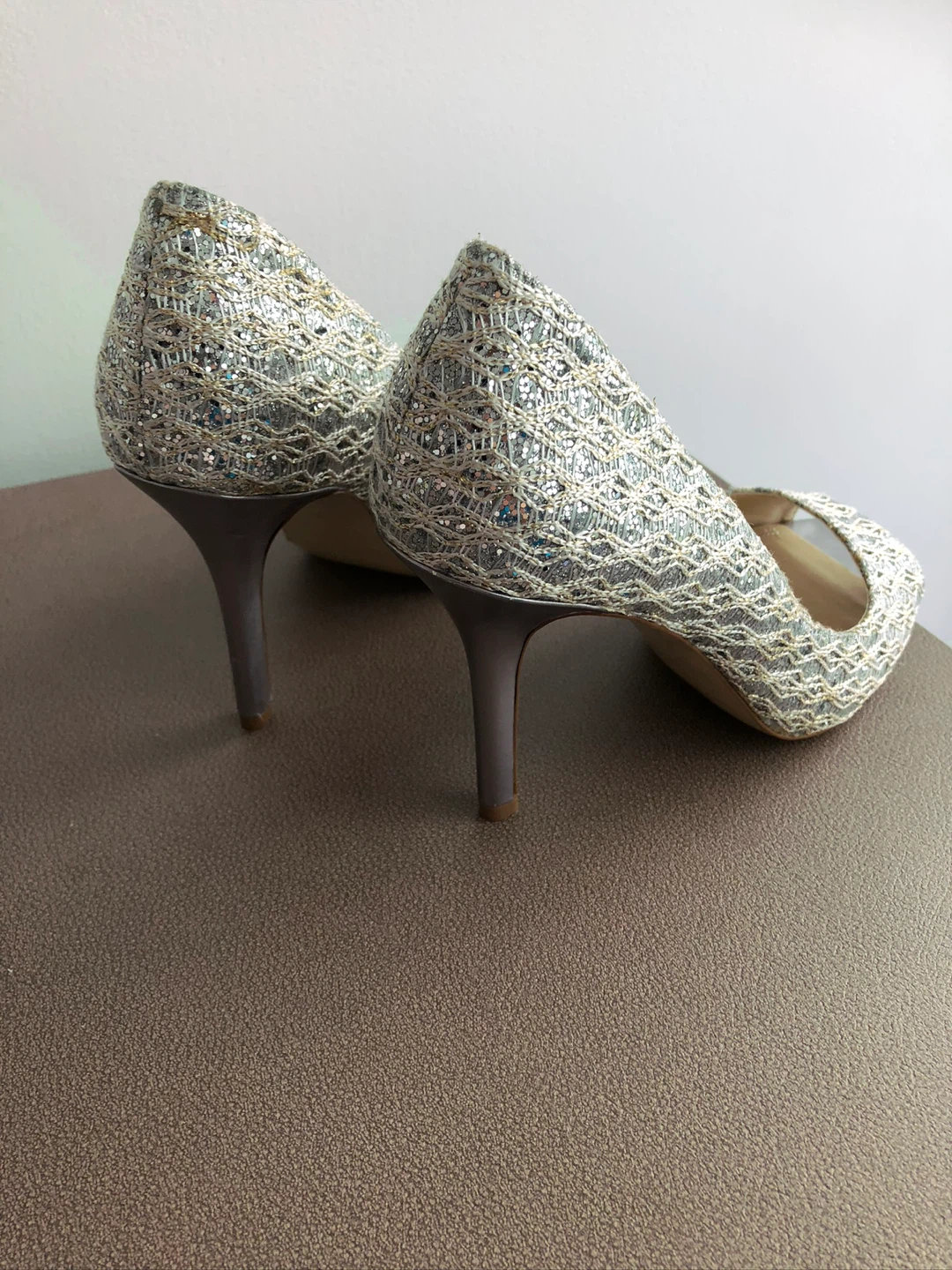 Women's Sparkly Peep-Toe Heels - photo 3